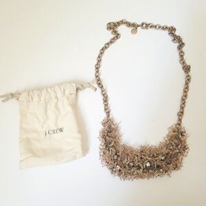J. Crew Gold & Blush Beaded Chain Necklace